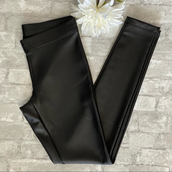 SOLD | 🔥SALE🔥 NWT Express Vegan Leather Black Ankle Tights **HOST PICK** - Picture 5 of 15